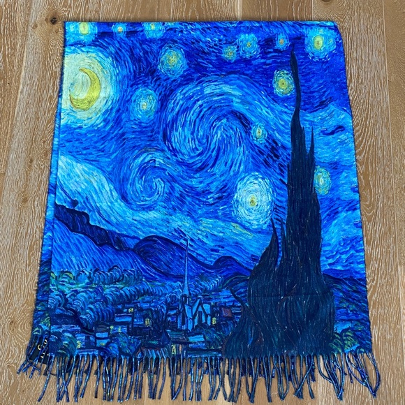 Magic Scarf Accessories - Starry Night Inspired Blue Scarf